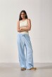CALÇA RETA BOLSO CAMBRAIA AZUL CLARO