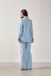 CALÇA RETA BOLSO CAMBRAIA AZUL CLARO