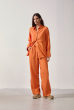 CALÇA RETA BOLSO CAMBRAIA LARANJA