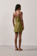 VESTIDO MINI LINHO CROCHET PIPA VERDE