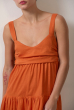 VESTIDO RODADO CAMBRAIA LARANJA