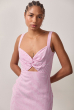 VESTIDO VAZADO NO LISTRA