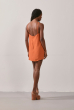 VESTIDO MINI DECOTE QUADRADO LARANJA