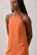 VESTIDO MINI DECOTE QUADRADO LARANJA