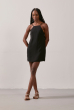 VESTIDO MINI DECOTE QUADRADO PRETO