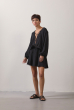 VESTIDO MINI DECOTE CRUZADO PRETO