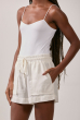 SHORT BOLSO CAMBRAIA OFFWHITE