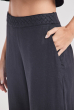 CALÇA TRANÇAS FENDA LINHO PRETO