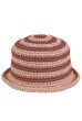 CHAPEU LERU RÁFIA CLASSICO LISTRAS LILAS E ROXO
