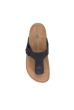 SANDALIA LE CORK CASCAIS PRETO ESTONADO FIVELA PRETA