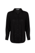 CAMISA SOCIAL ARREDONDADA CAMBRAIA PRETO