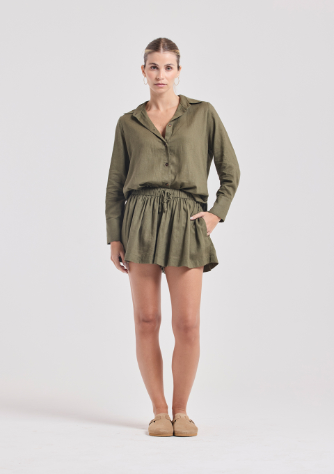 SHORT DRAPEADO CAMBRAIA VERDE
