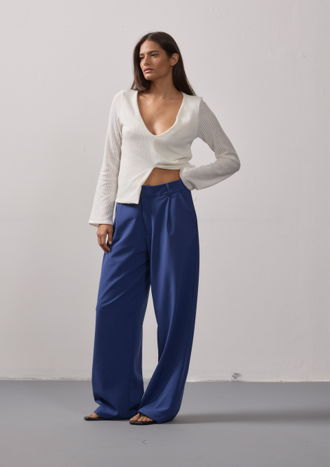 CALÇA PREGAS ALFAIATARIA MARINHO