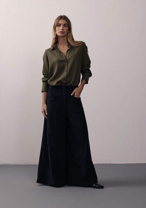 CALÇA PANTALONA PESPONTADA PRETO