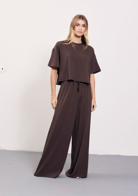 CALÇA SERENA FLANELADA CAFÉ