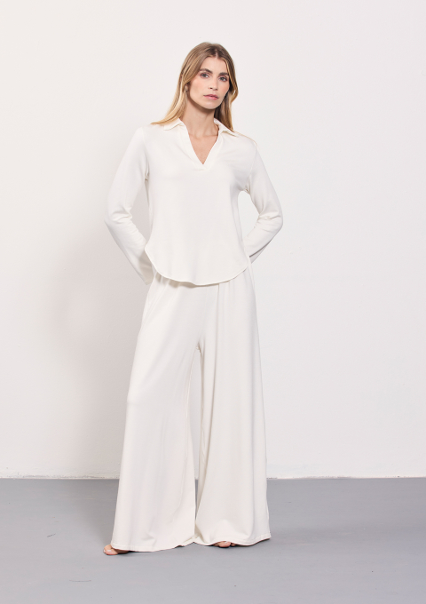 CAMISA LUAR FLANELADA OFFWHITE