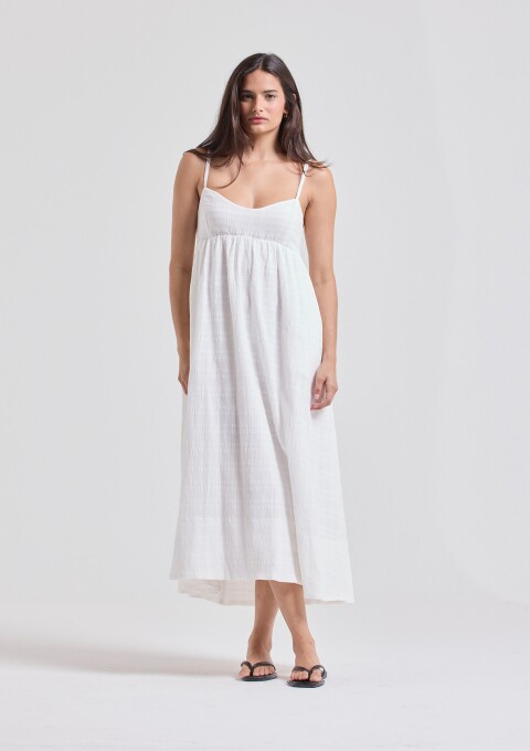 VESTIDO LEILA TRAMA OFFWHITE