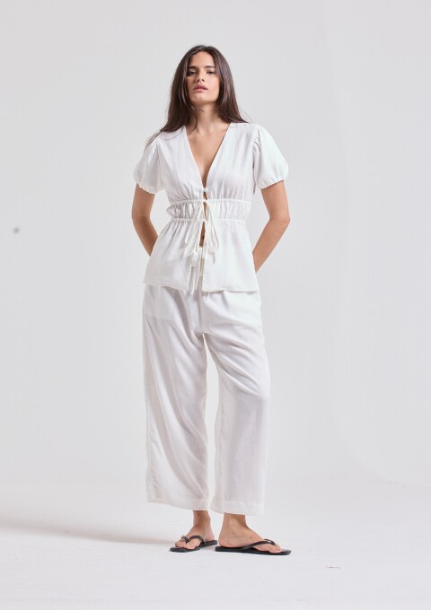 CALÇA PAULA CAMBRAIA OFFWHITE