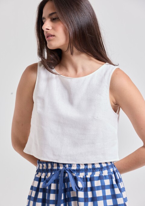 BLUSA MARINA LINHO OFFWHITE