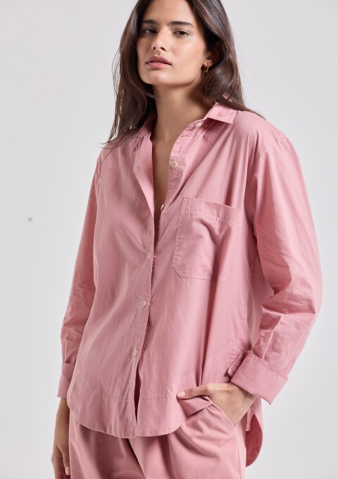 CAMISA SOCIAL BOLSO ALGODÃO