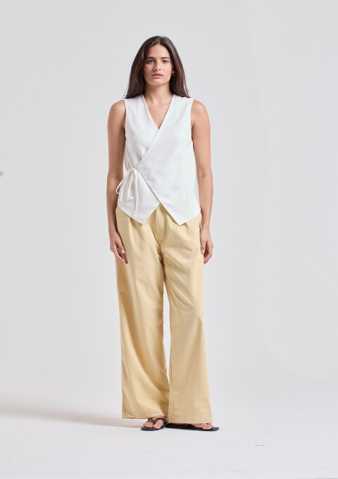BLUSA TRANSPASSE LINHO OFFWHITE