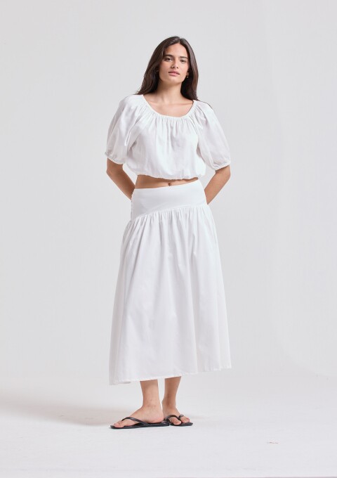 BLUSA FRANZIDA COTTON OFFWHITE