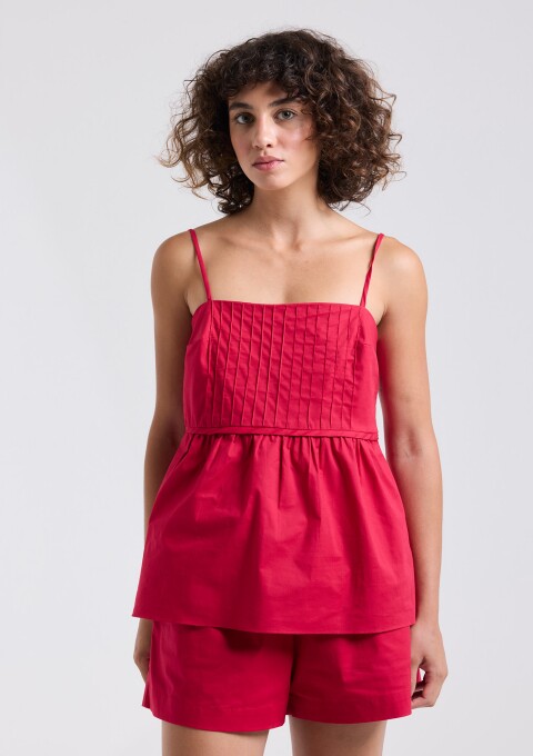 BATA DETALHES NERVURA VERMELHO