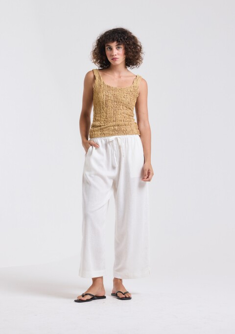 CALÇA PAULA CAMBRAIA OFFWHITE