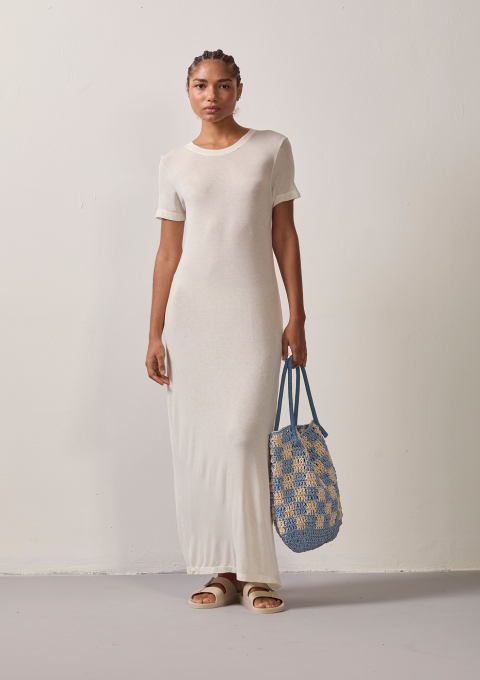 VESTIDO T-SHIRT GAZE OFFWHITE