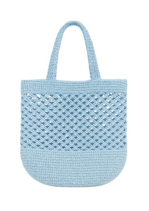 BOLSA LERU RÁFIA AZUL CLARO