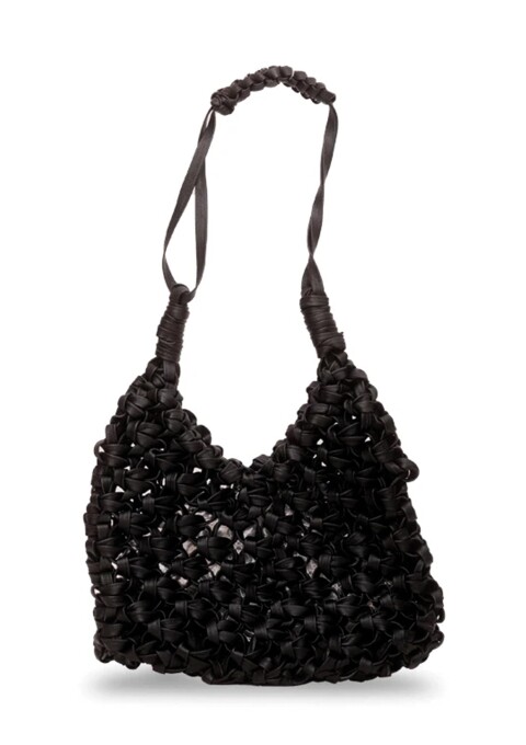 BOLSA ETOILE COURO PRETO  - MIL LINHAS