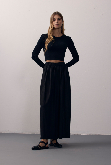 CALÇA DRAPEADO CAMBRAIA PRETO