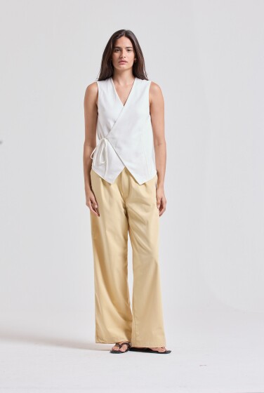BLUSA TRANSPASSE LINHO OFFWHITE