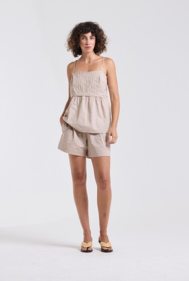 SHORT BASICO ALGODÃO KAKI