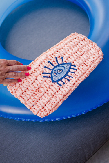 CLUTCH TALISMÃ PESSEGO - MIL LINHAS