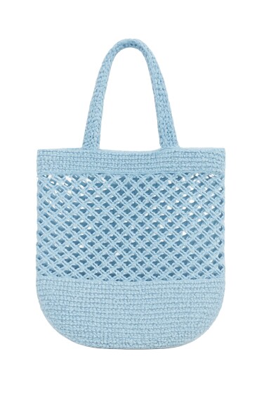 BOLSA LERU RÁFIA AZUL CLARO