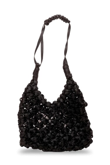 BOLSA ETOILE COURO PRETO - MIL LINHAS